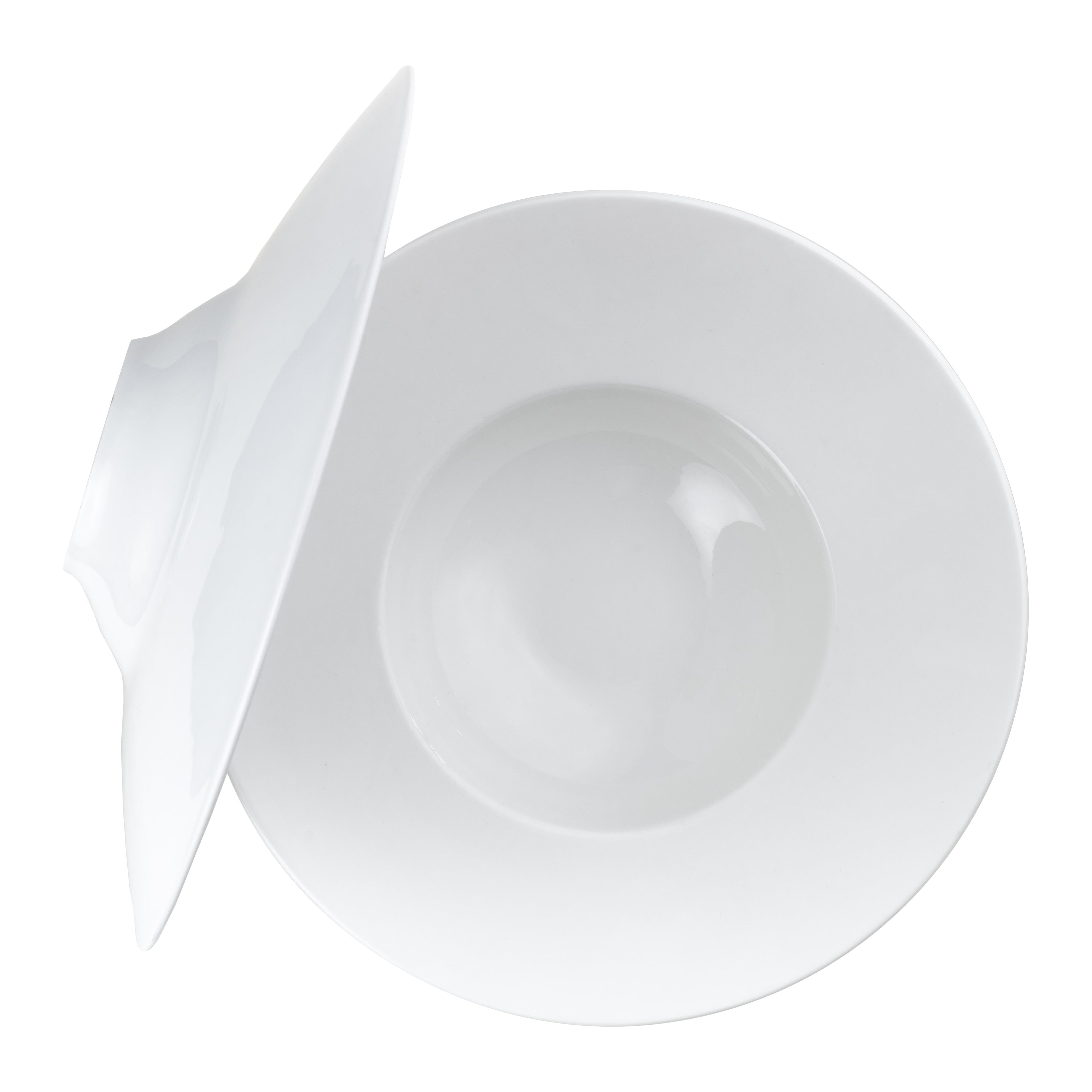 piatto cappello del prete porcellana bianco