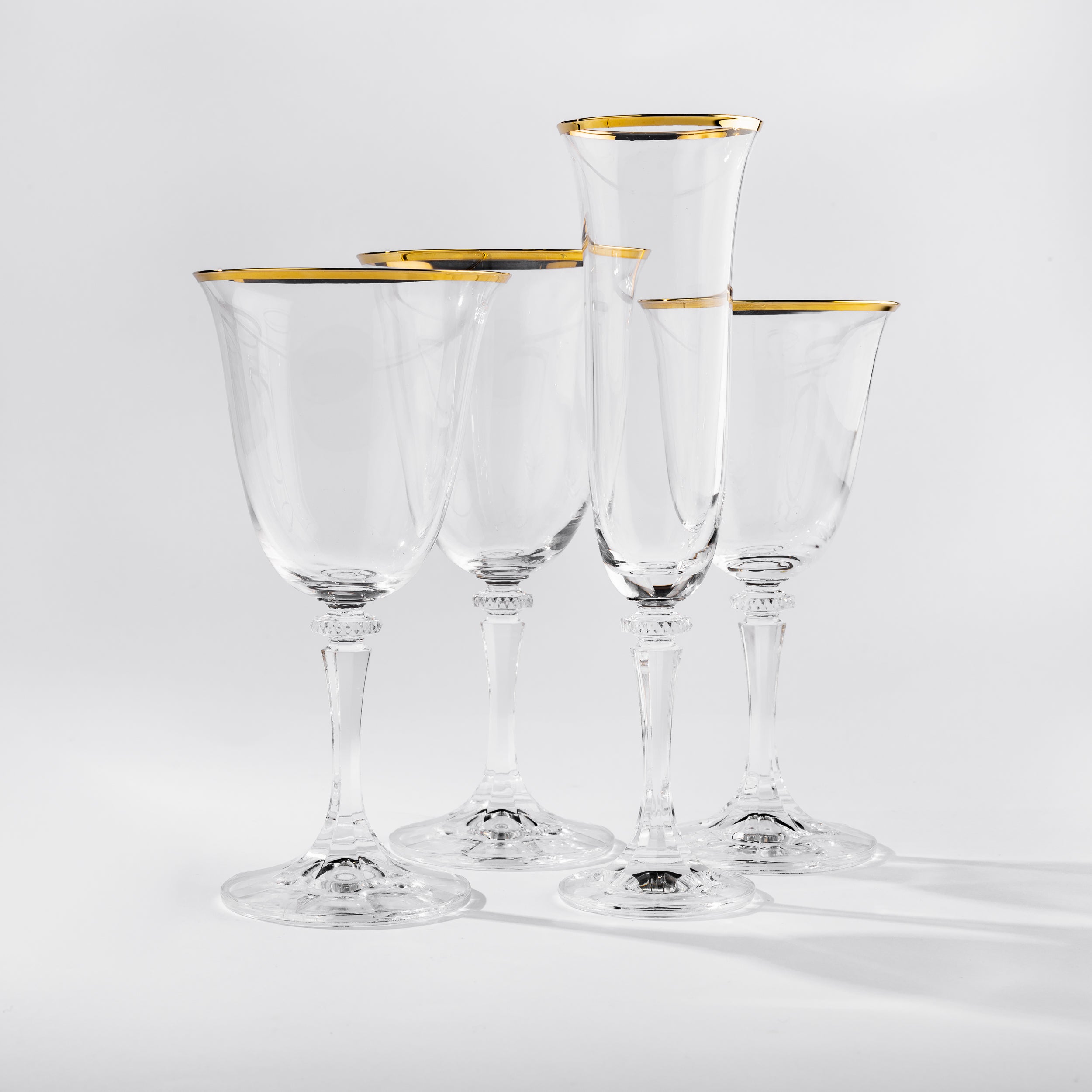 bicchiere linea tavola kleopatra filo oro