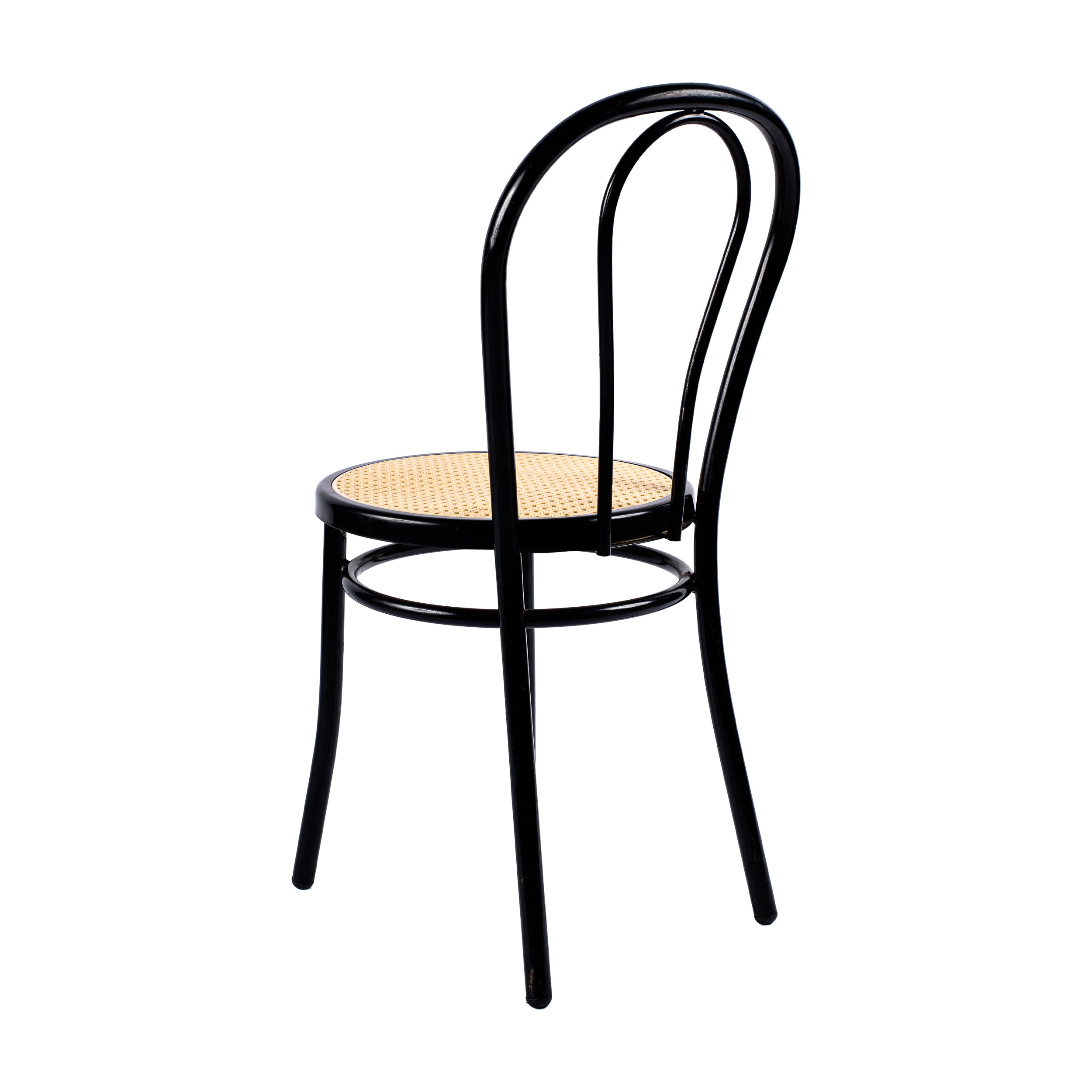 SEDIA MODELLO THONET COLORE NERO CON SEDUTA IN “PAGLIA DI VIENNA”