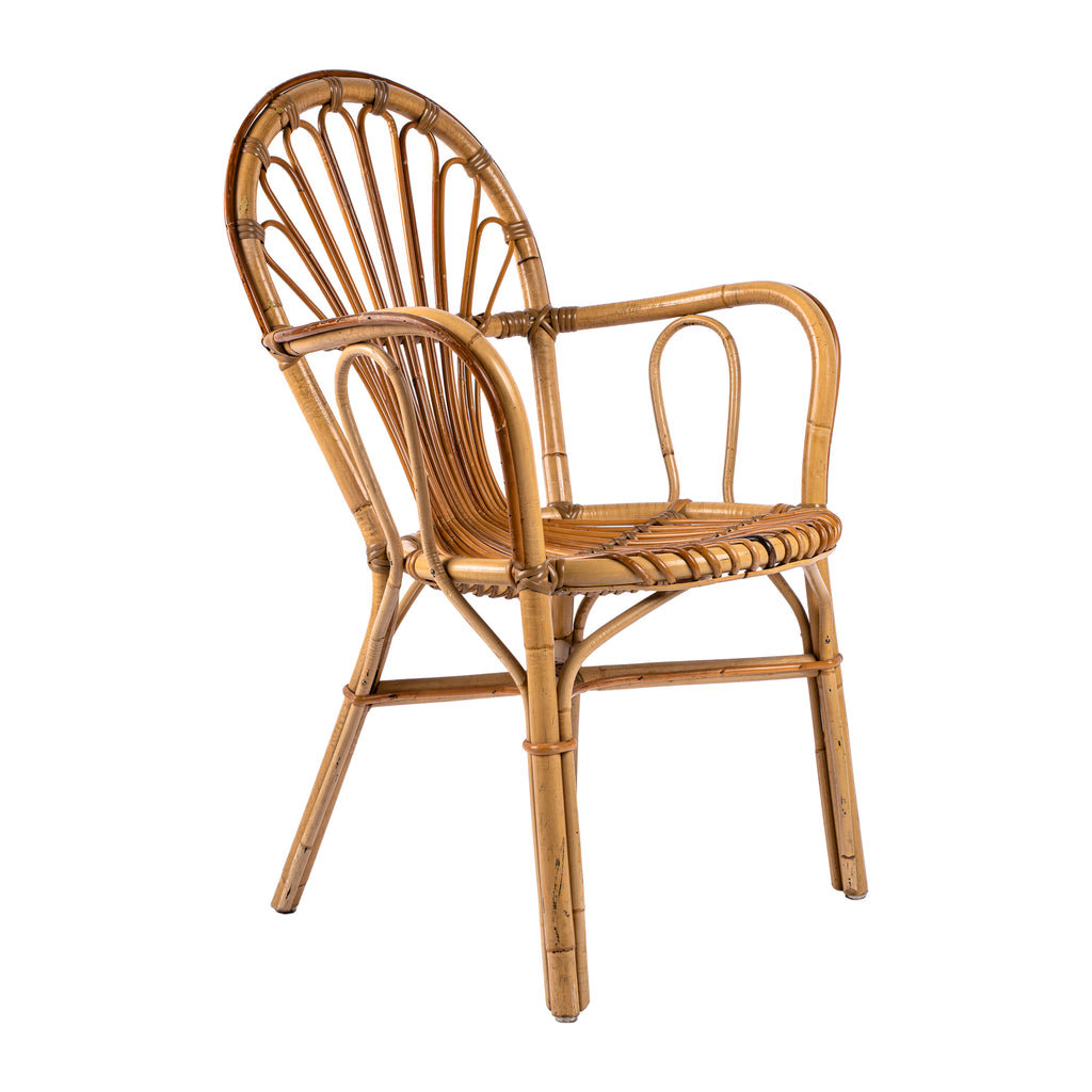 SEDIA POLTRONA VIMINI COLORE LEGNO NATURALE