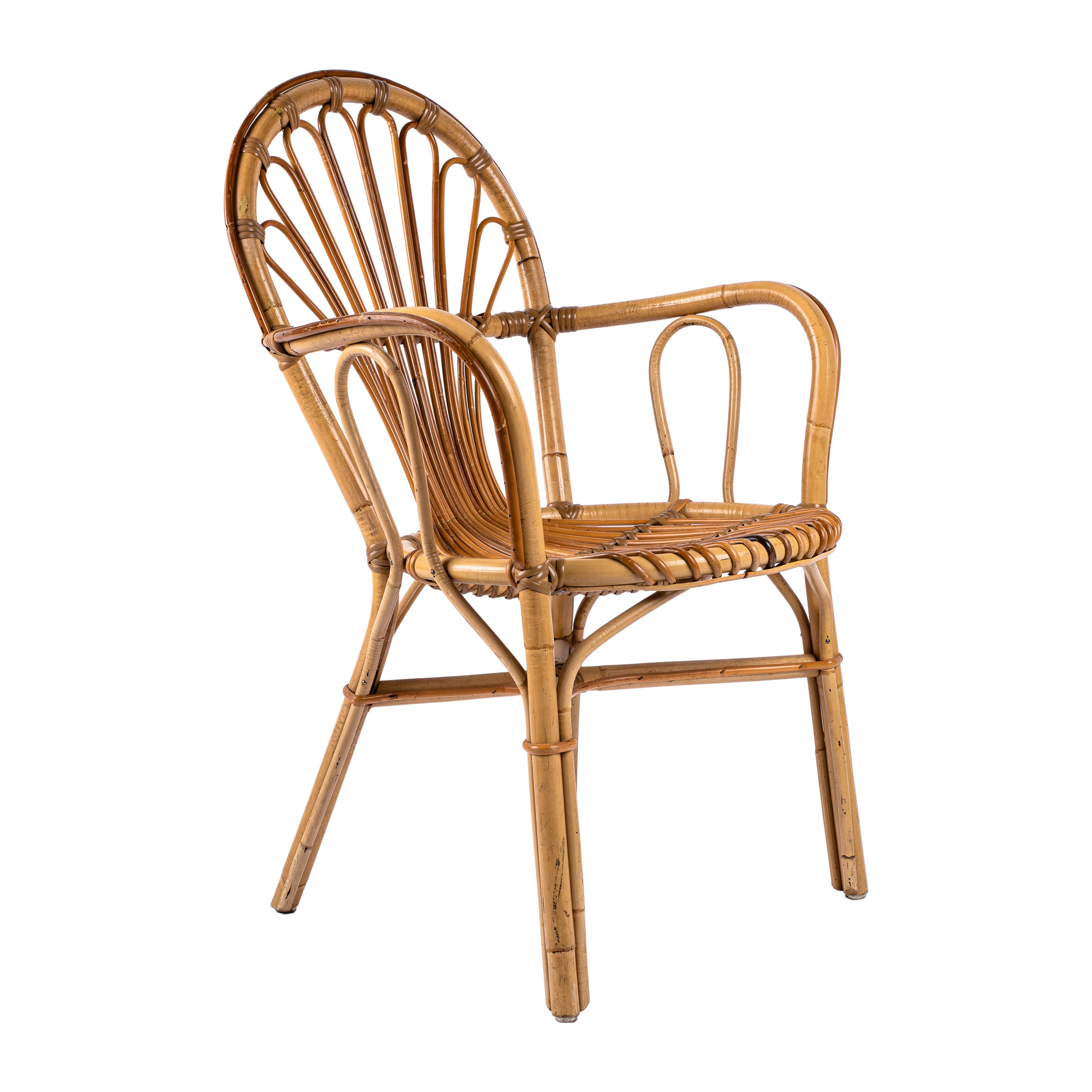 SEDIA POLTRONA VIMINI COLORE LEGNO NATURALE