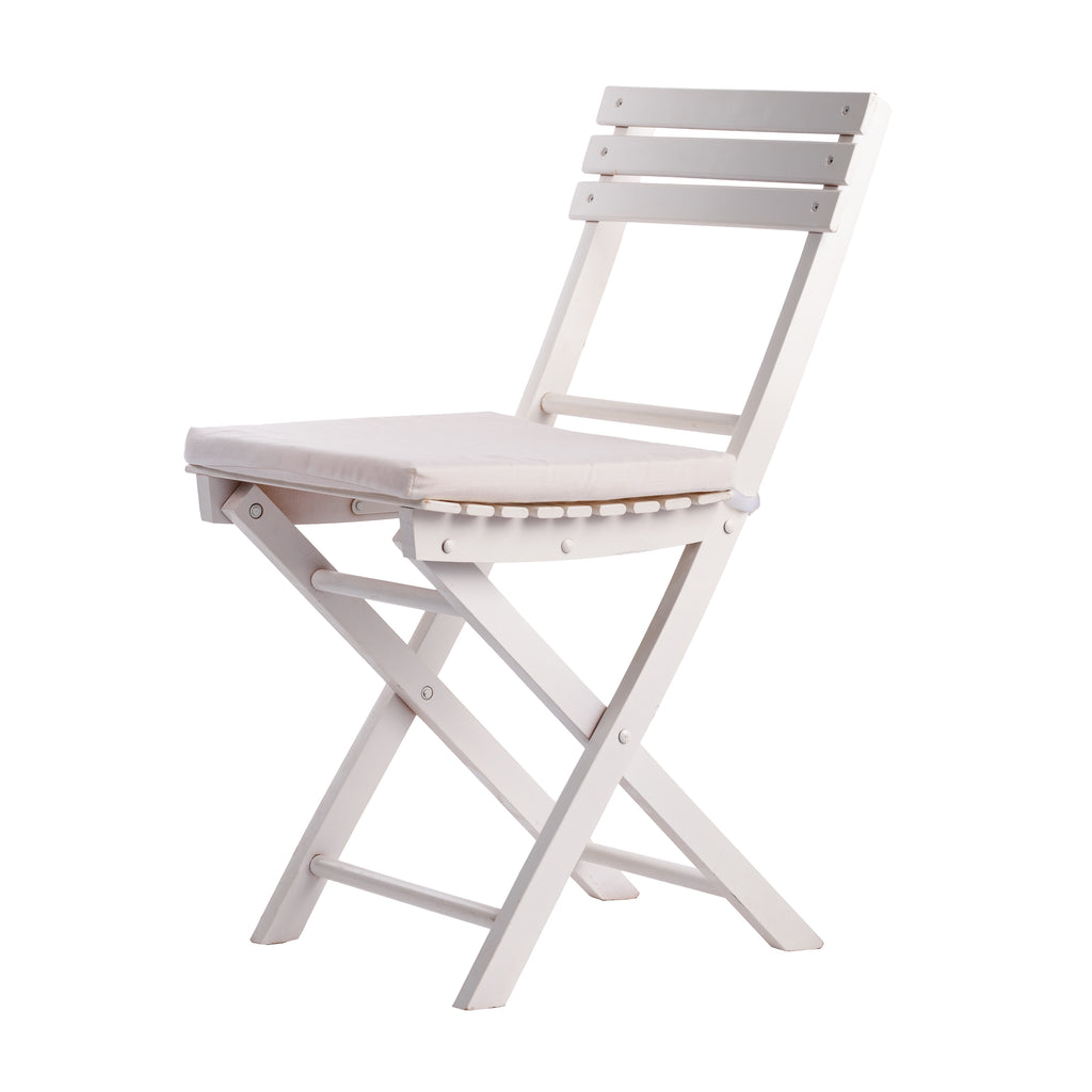 CUSCINO BIANCO PER SEDIA PIEGHEVOLE LEGNO BIANCO