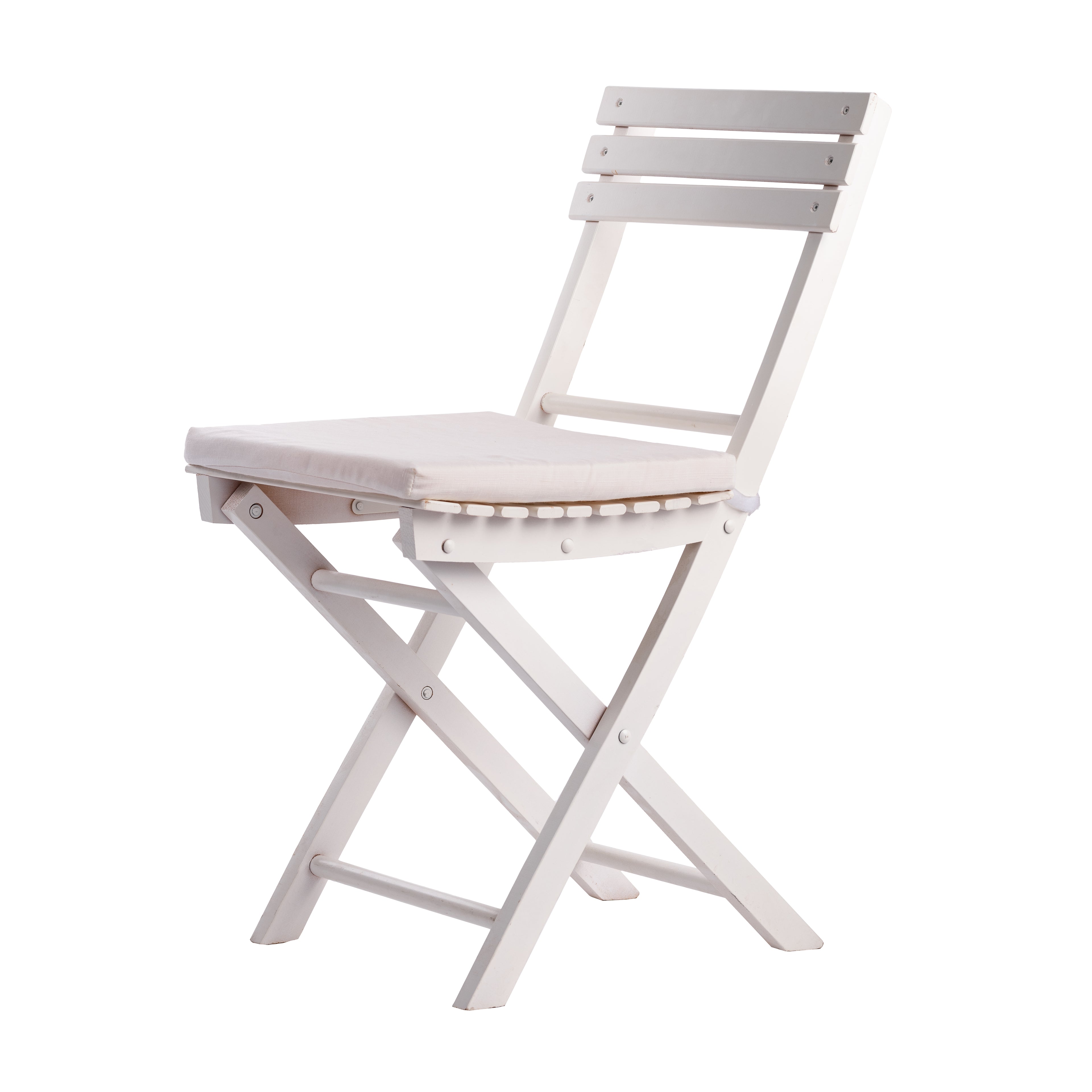 CUSCINO BIANCO PER SEDIA PIEGHEVOLE LEGNO BIANCO