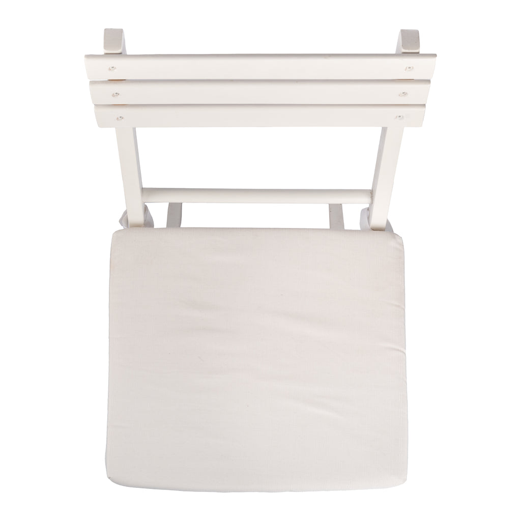 CUSCINO BIANCO PER SEDIA PIEGHEVOLE LEGNO BIANCO