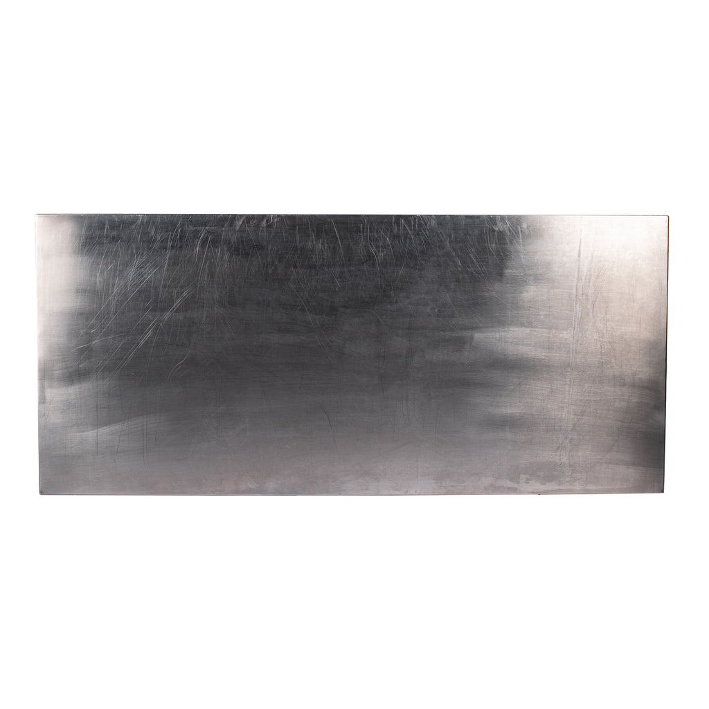 TAVOLO RETTANGOLARE LEGNO RIVESTITO ACCIAIO cm 180x80 h75