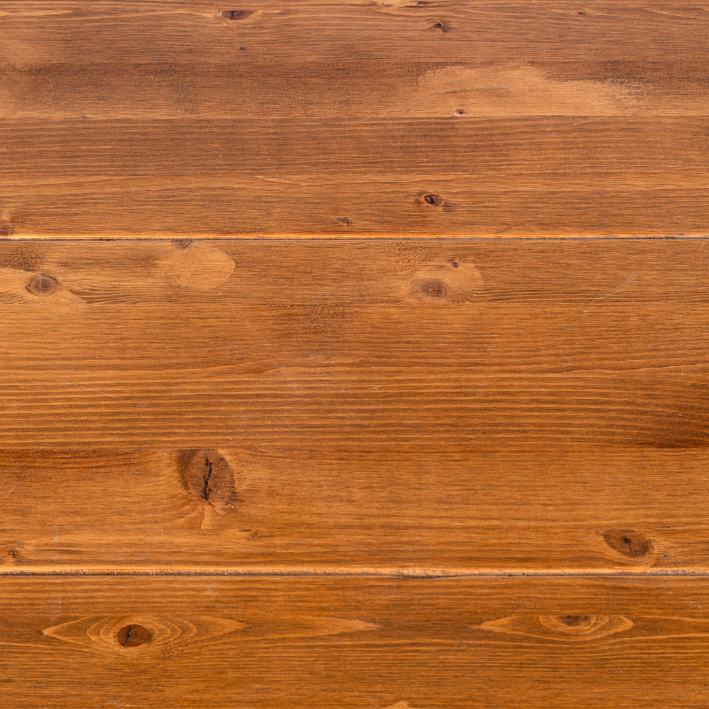 TAVOLO COUNTRY MARRONE CON CAPRETTE IN LEGNO cm 300x120 h75