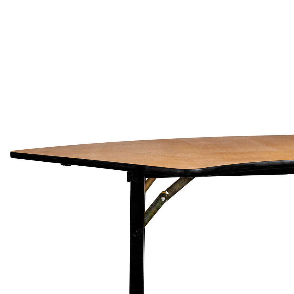 TAVOLO MEZZALUNA LEGNO TECNICO PER SERPENTINA cm 177x80 h75