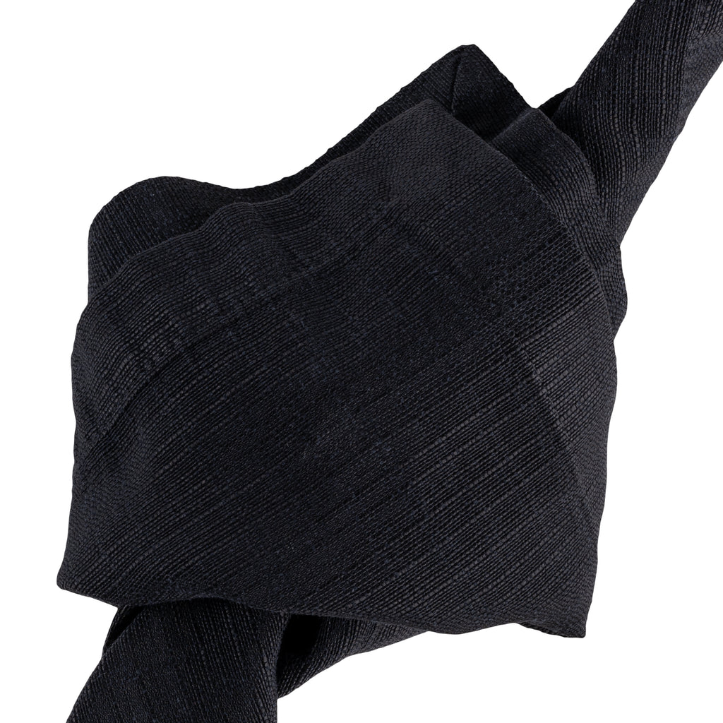 TOVAGLIOLO EFFETTO LINO NERO cm 50x50