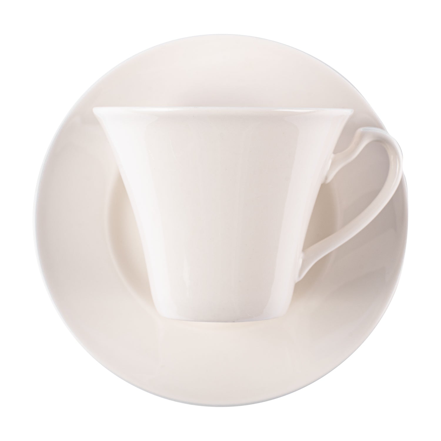 TAZZINA CAFFE’ PORCELLANA BIANCA CON PIATTINO TULIPANO (conf 28 pz)