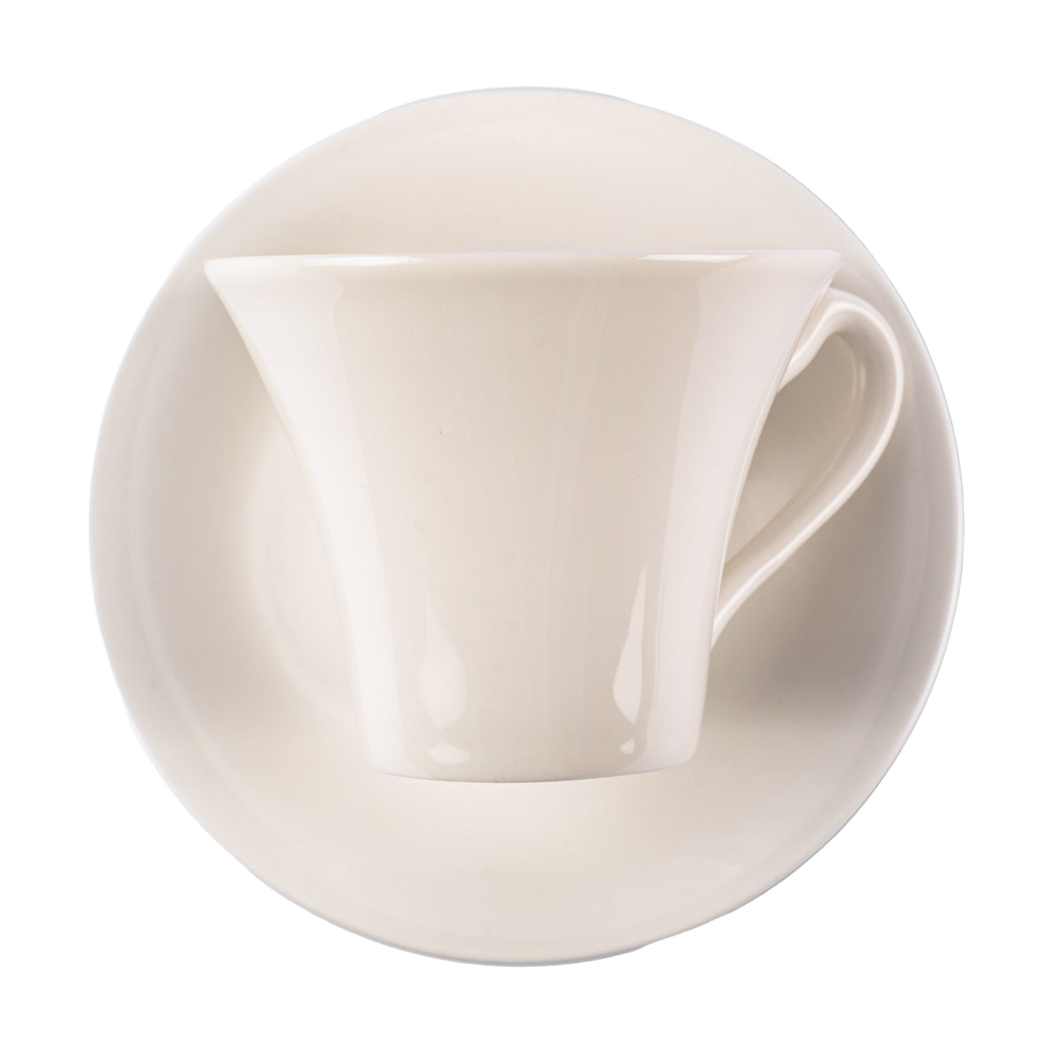 TAZZA THE' PORCELLANA BIANCA CON PIATTINO TULIPANO