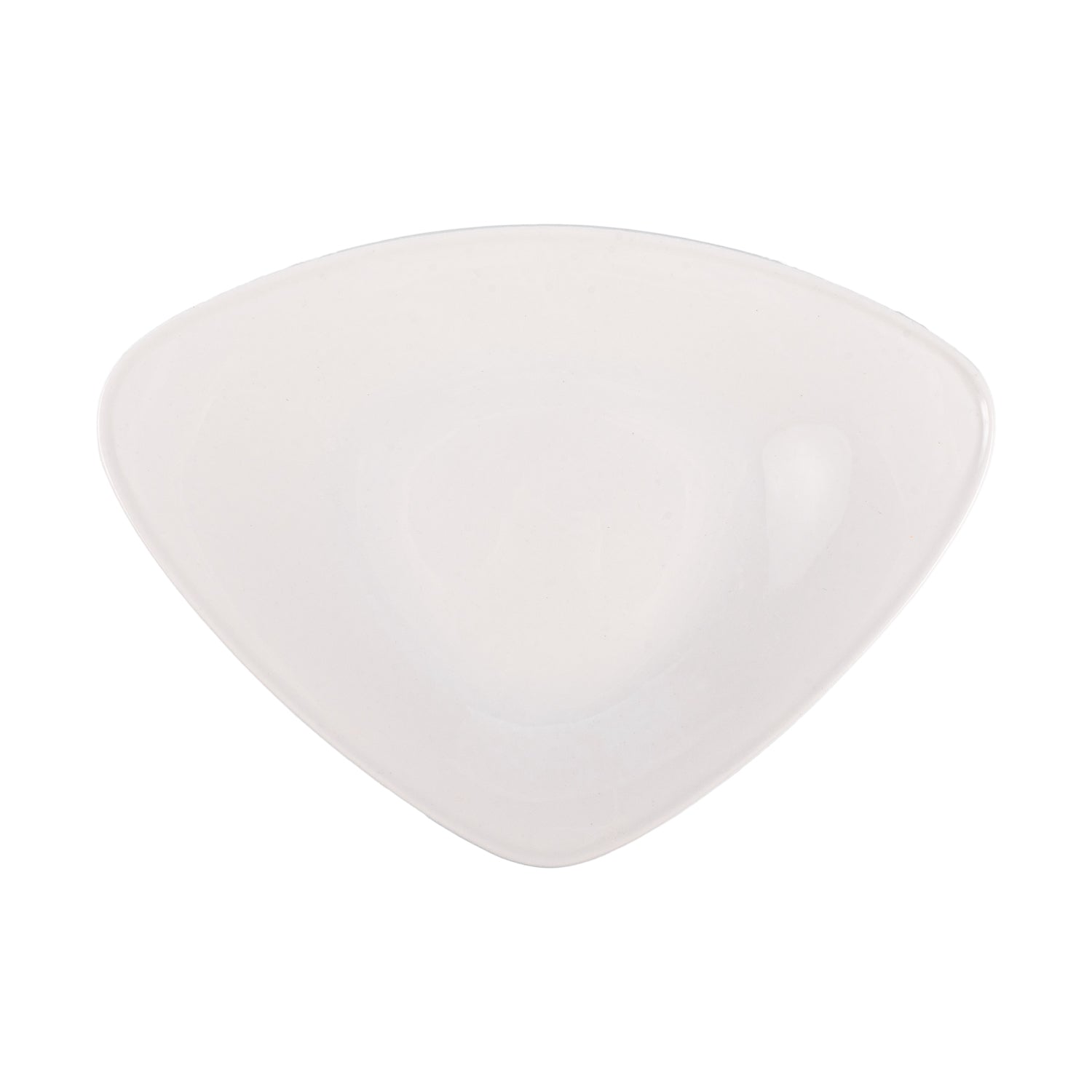 MONOPORZIONE TRIANGOLARE PORCELLANA BIANCA cm 11 (lato) h 2