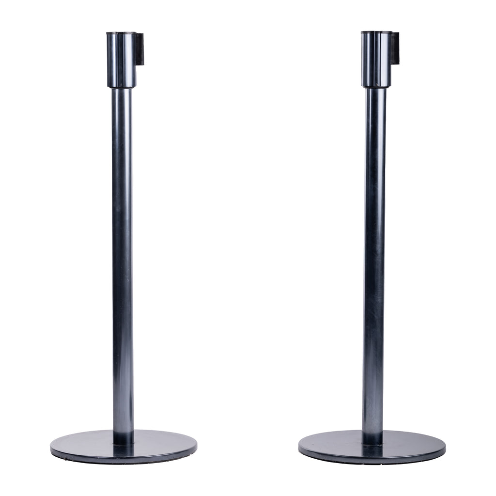 COLONNINA TENDIFLEX NERA CON NASTRO VERDE (2m lunghezza)
