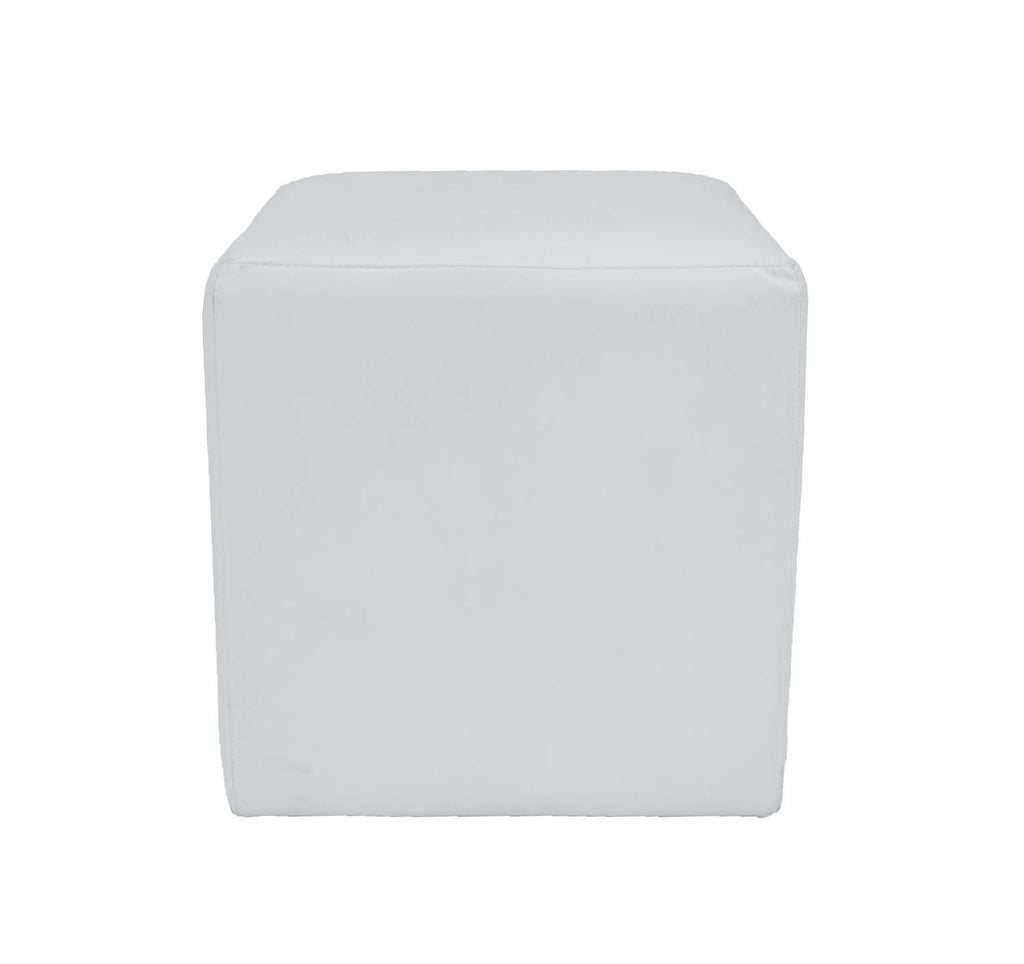 POUF ECOPELLE BIANCA cm 50x50x50
