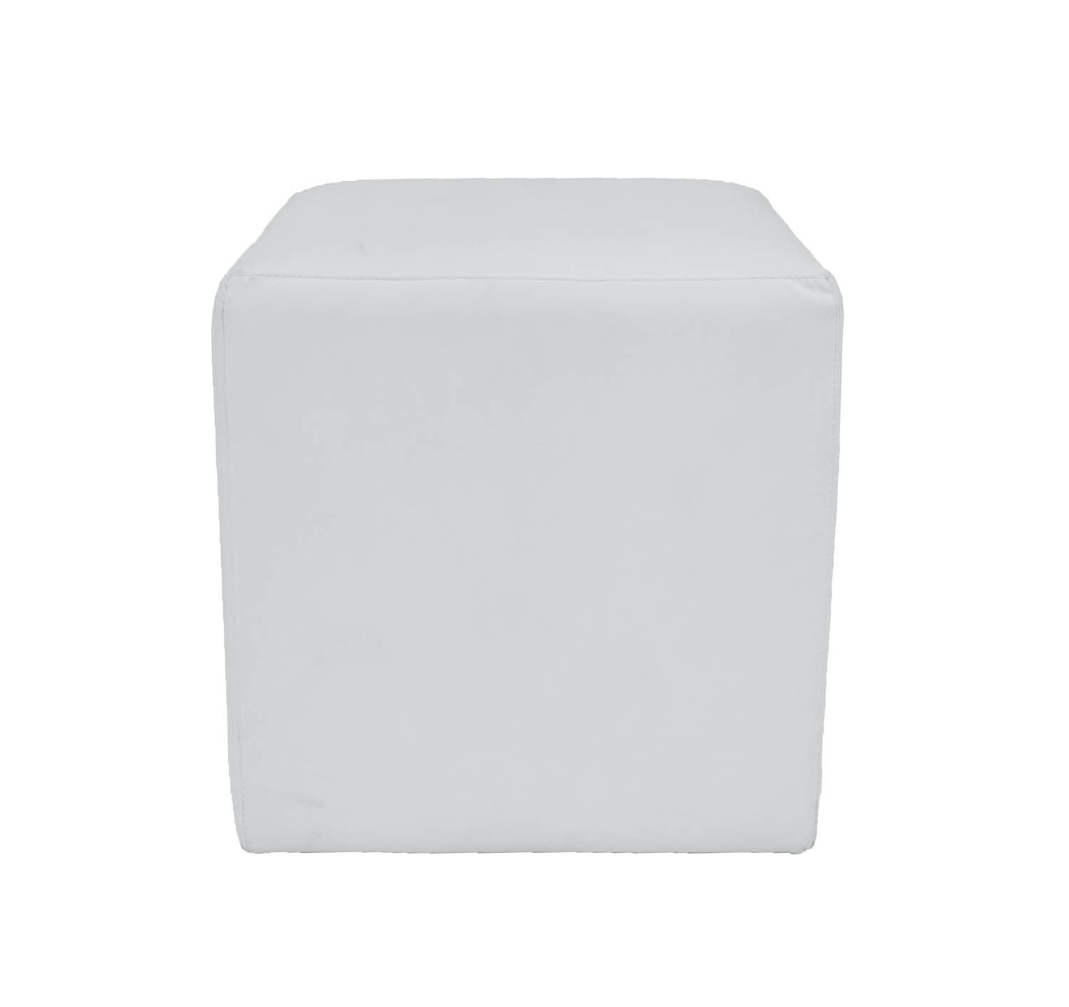POUF ECOPELLE BIANCA cm 50x50x50