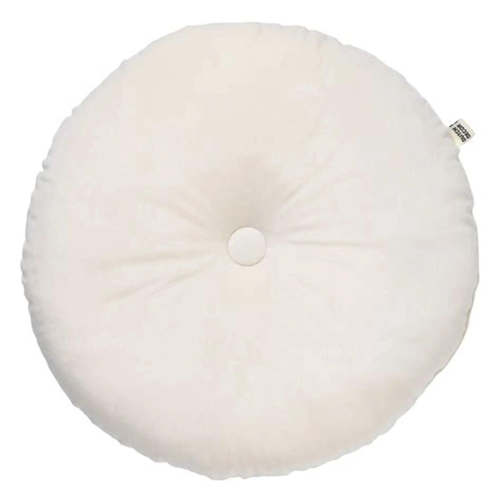 CUSCINO BIANCO TONDO CON BOTTONE  Ø 42 cm