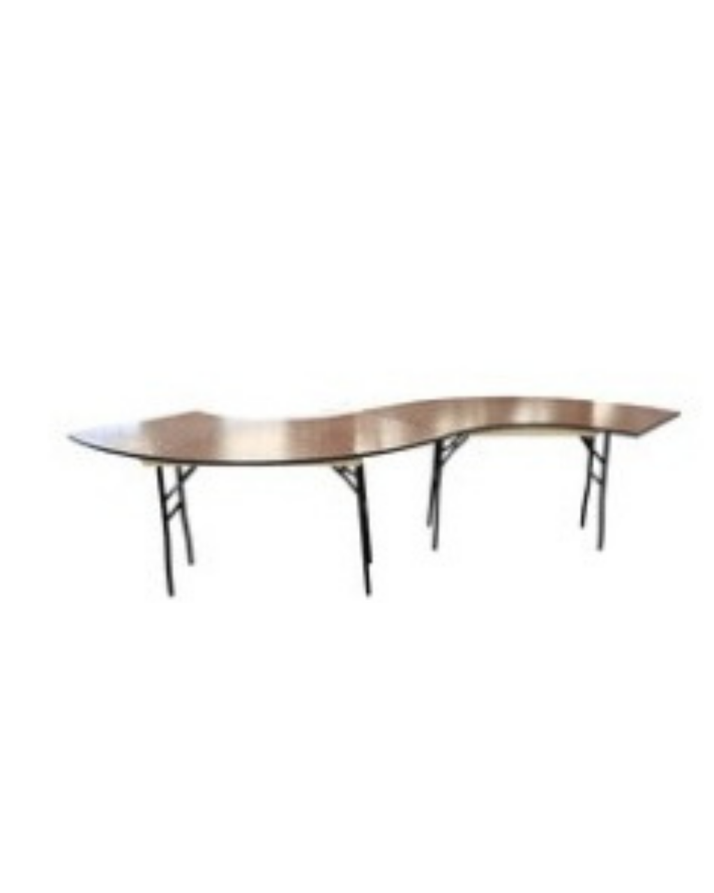 TAVOLO MEZZALUNA LEGNO TECNICO PER SERPENTINA cm 260X90 h75