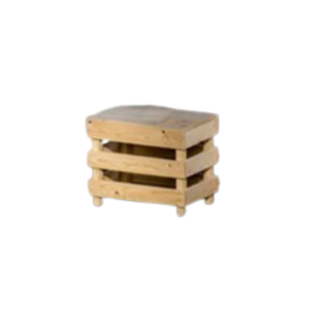 TAVOLINO POUF LEGNO PANCALE