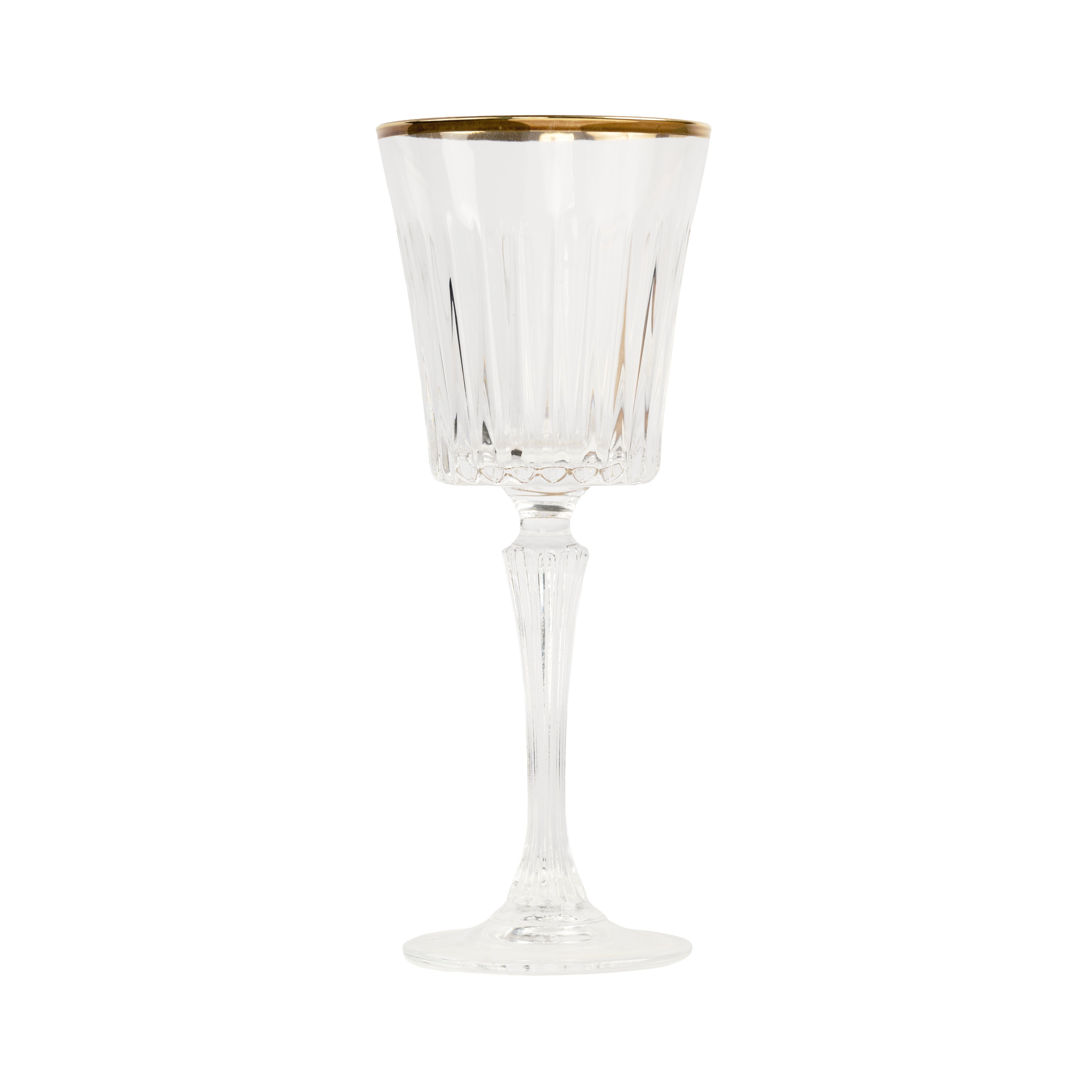 BICCHIERE VINO BIANCO TIMELESS FILO ORO cl22,7 (conf 25 pz)