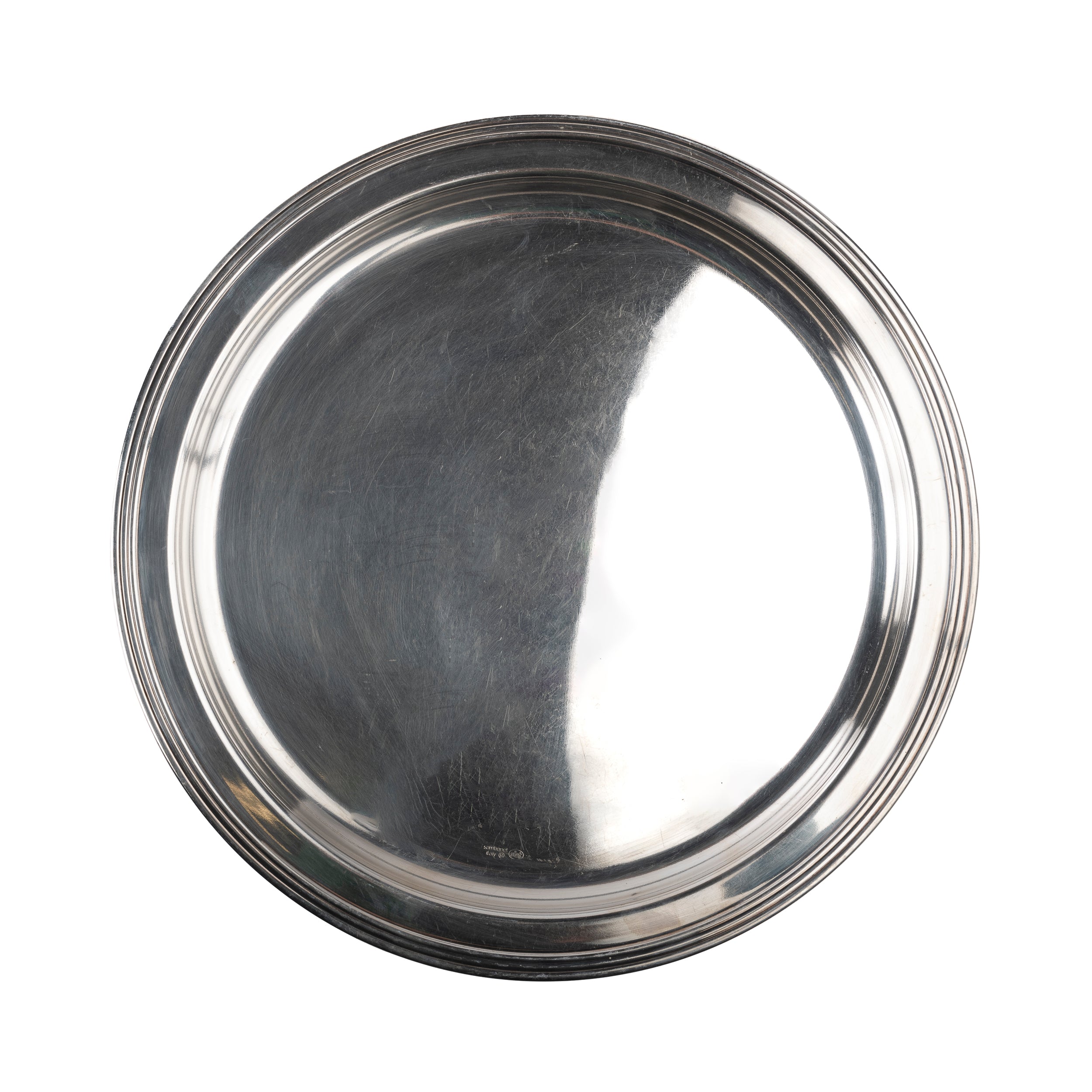 GUANTIERA VASSOIO ARGENTO ROTONDO Ø cm 30