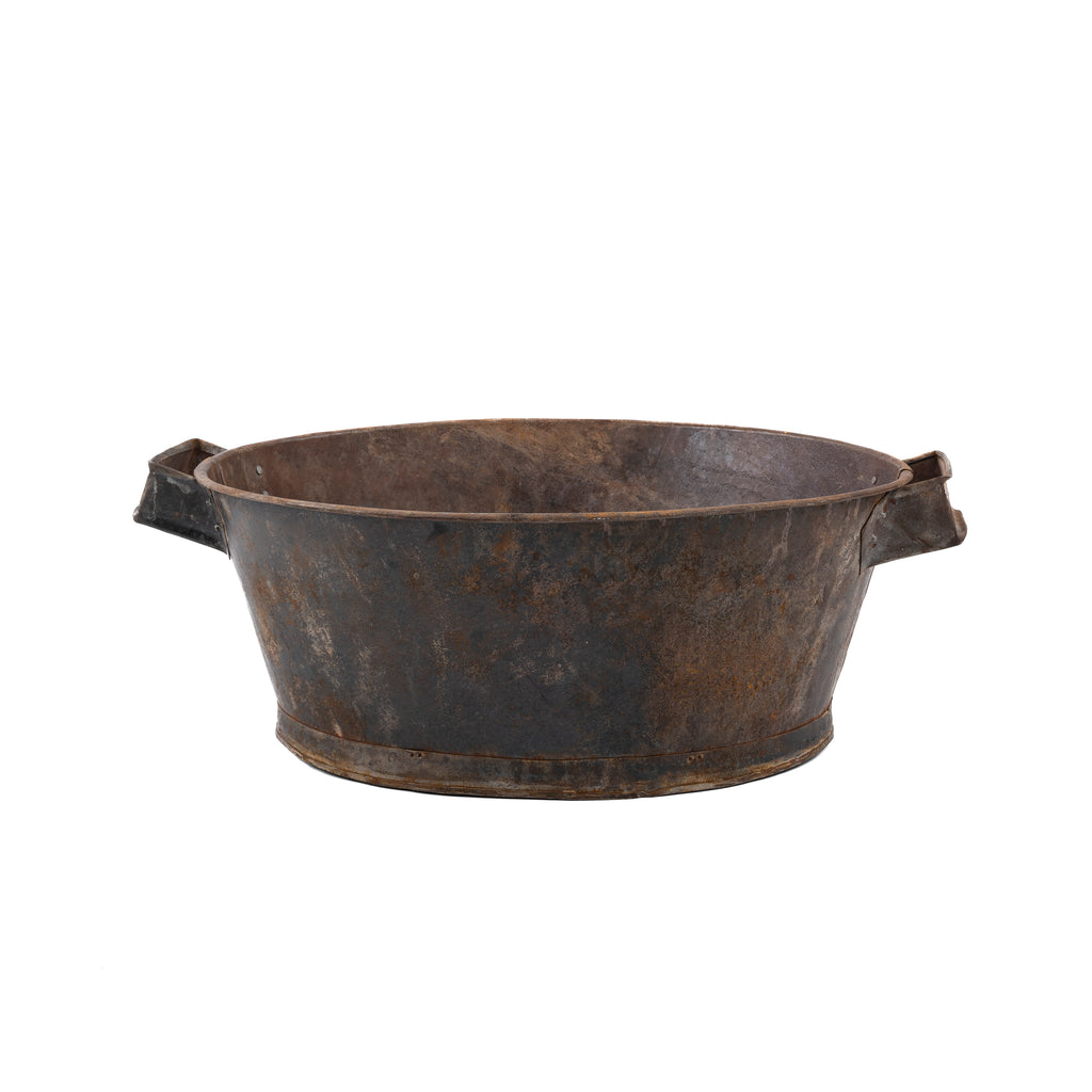 SPUMANTIERA OVALE IN FERRO BATTUTO cm 50x42x25(h)
