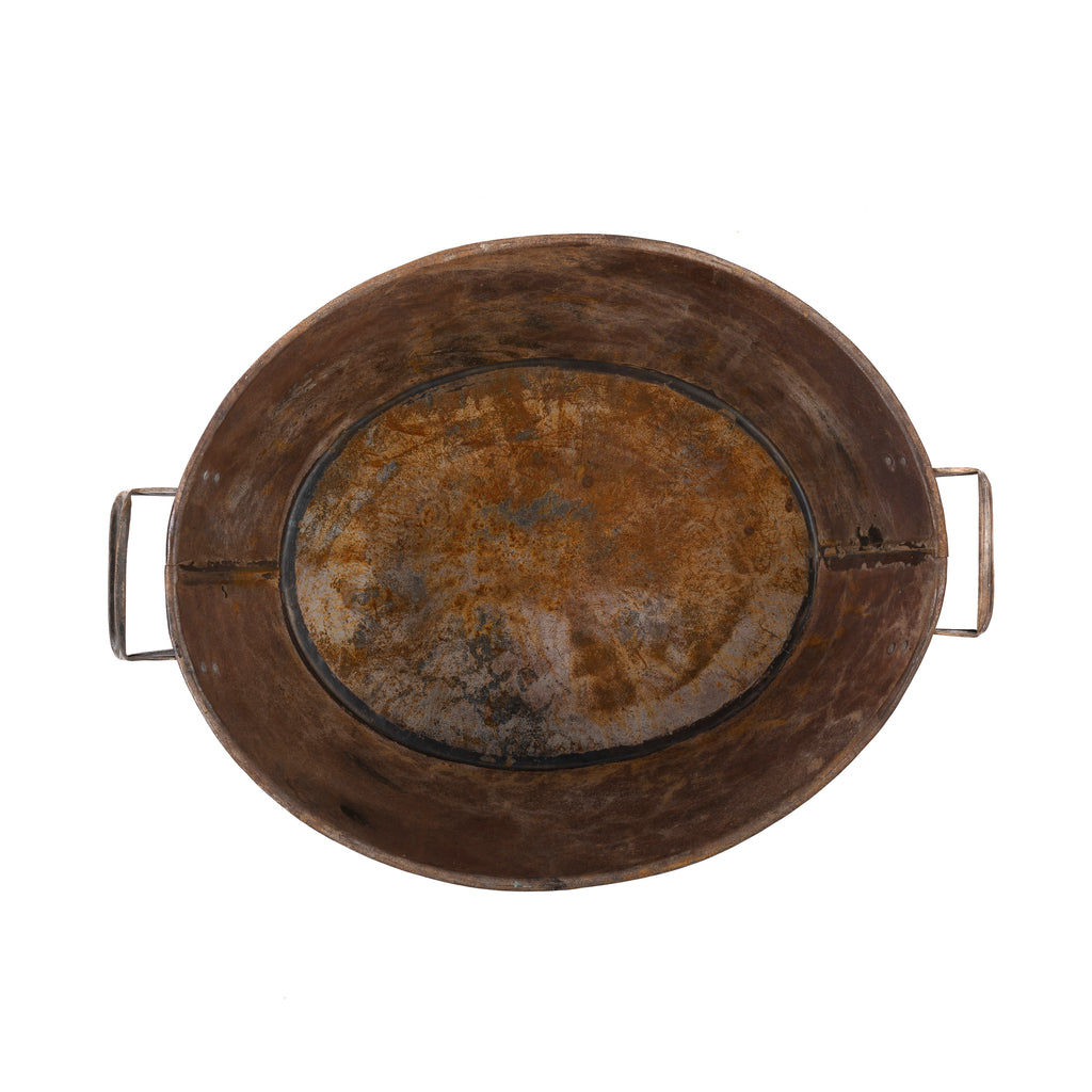 SPUMANTIERA OVALE IN FERRO BATTUTO cm 50x42x25(h)