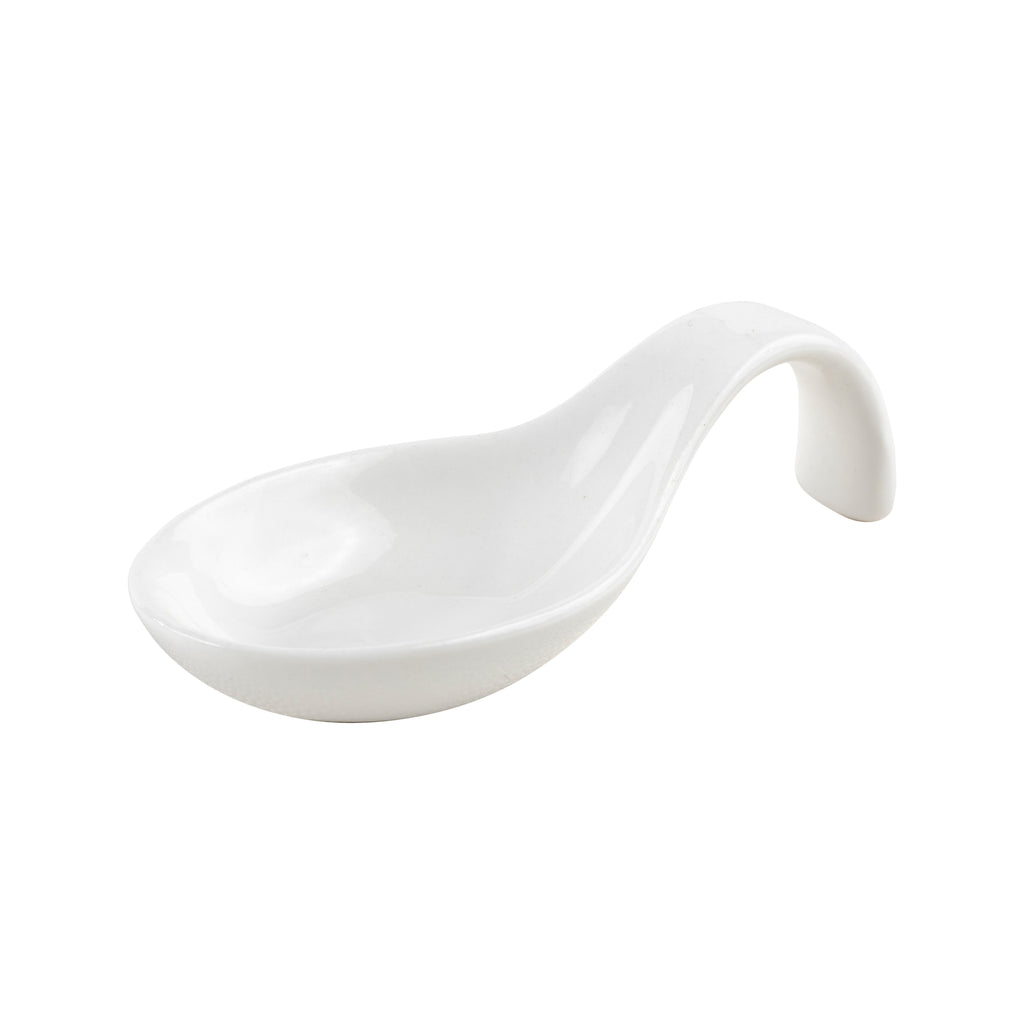 MONOPORZIONE CUCCHIAIO CON MANICO PORCELLANA BIANCA 10x5 cm