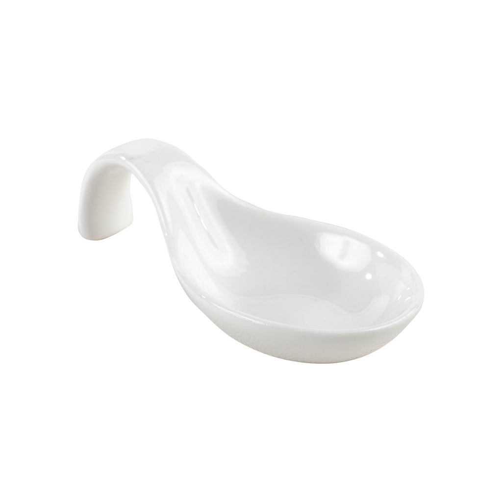 MONOPORZIONE CUCCHIAIO CON MANICO PORCELLANA BIANCA 10x5 cm