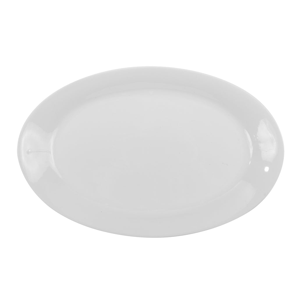VASSOIO OVALE PORCELLANA BIANCA cm 34x23
