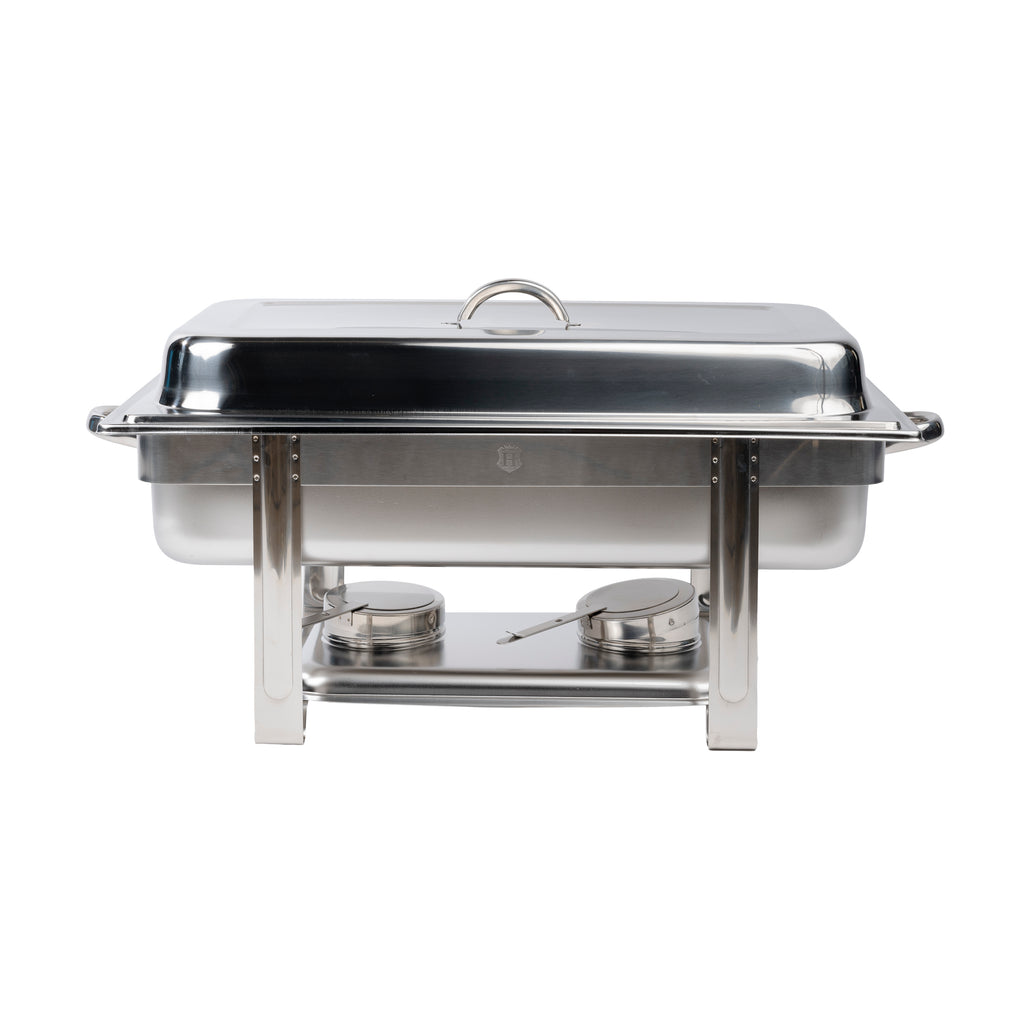 CHAFING-DISHES RETTANGOLARE INOX cm 68X44 h 32 CON COPERCHIO