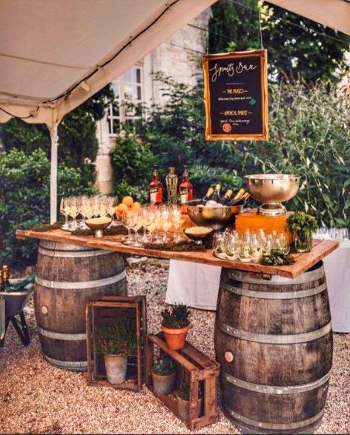 BARRIQUE BUFFET (2botti + tavolo country 3m)