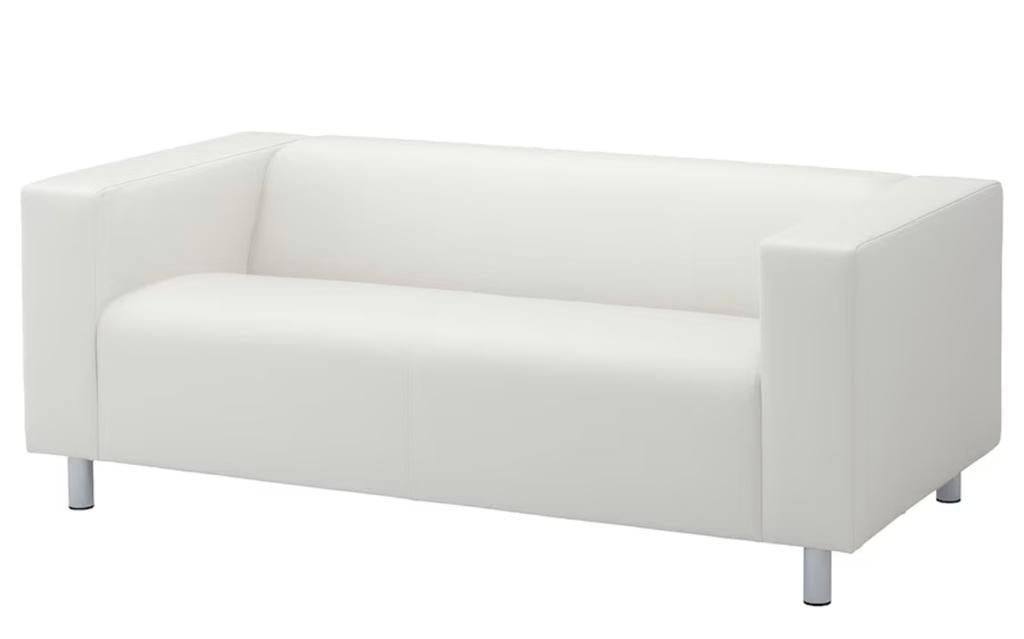 DIVANO ECOPELLE BIANCA 2 POSTI cm 145x80 h 70