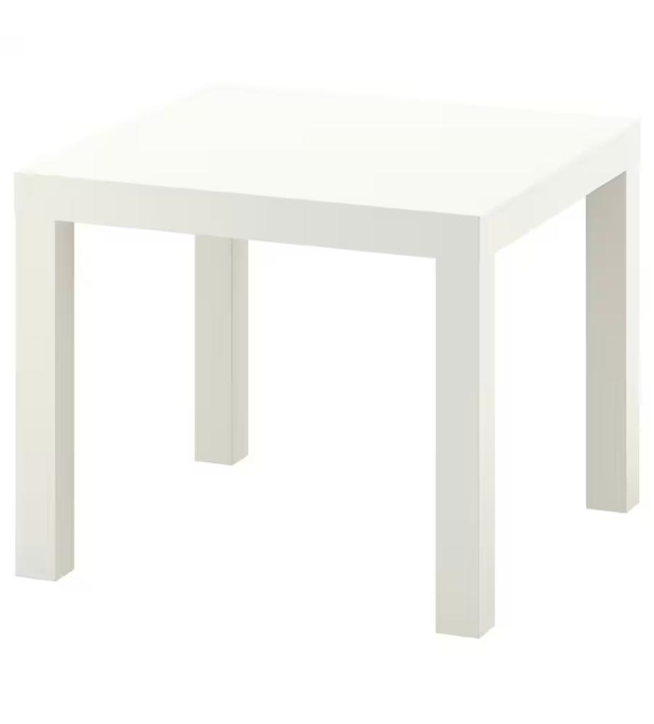 TAVOLINO QUADRATO LEGNO BIANCO cm 50x50