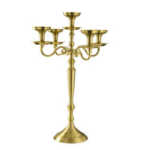 CANDELABRO A 5 BRACCIA ORO Ø 20 h 69 cm