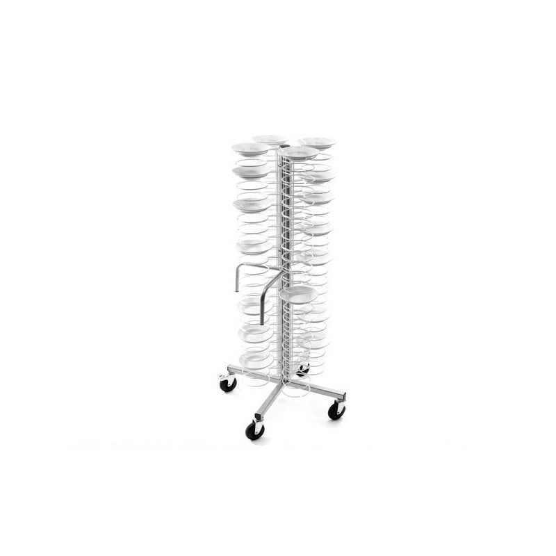 CARRELLO PORTA PIATTI VERTICALE - 96 PIATTI cm 65x65 h 180 cm