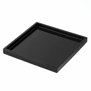 GUANTIERA VASSOIO PLEXIGLASS QUADRATO NERO cm 30x30