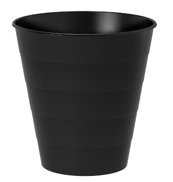 CESTINO GETTA CARTA PLASTICA NERO 10 L