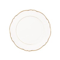 PASTA BOWL MOD. SUN AVORIO DOPPIO FILO ORO Ø cm 27 (conf 24 pz)