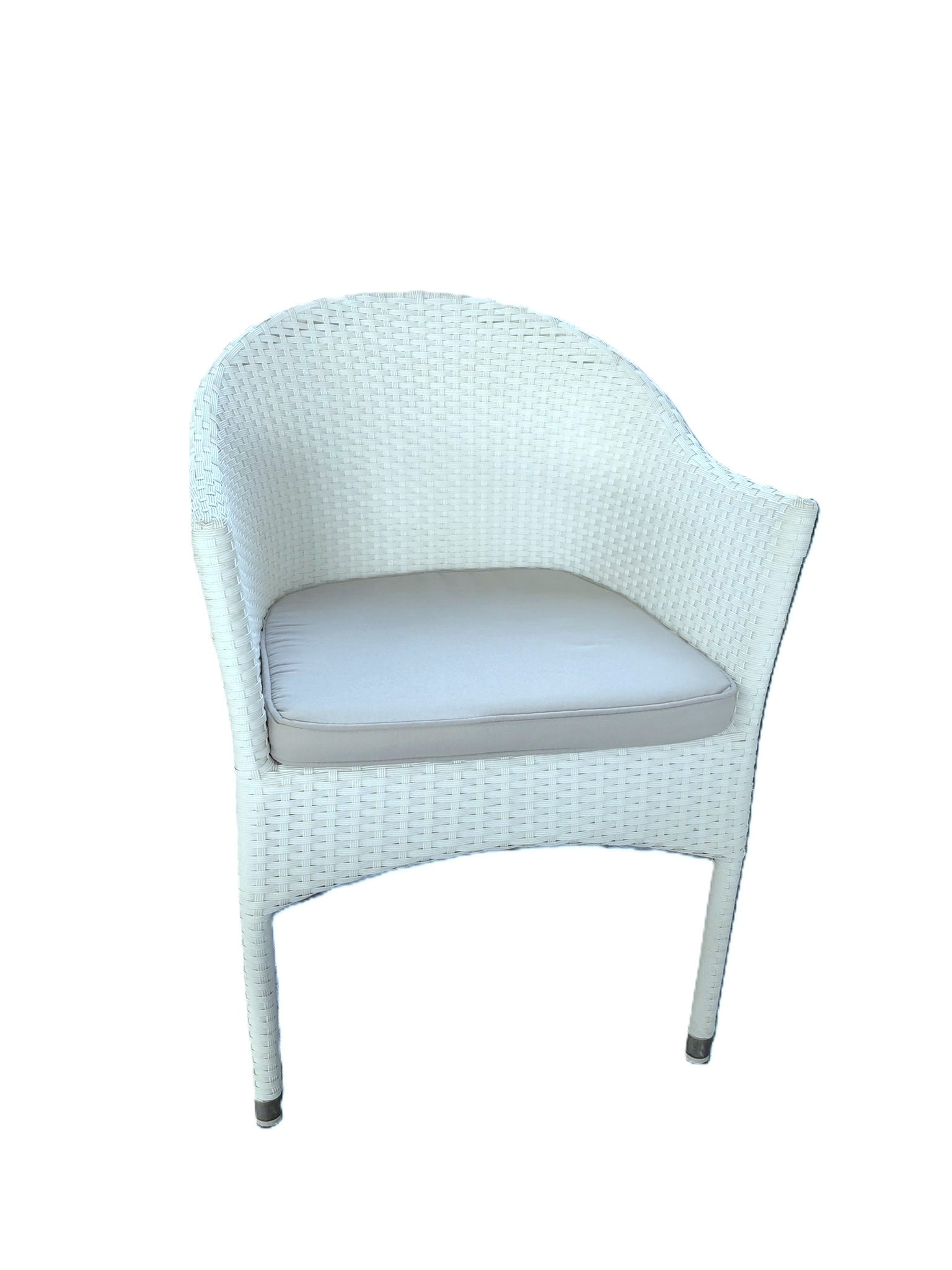 POLTRONCINA RATTAN BIANCA cm 58x44 h 77