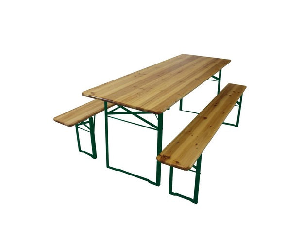 TAVOLO (220X75 H77 cm) + 2 PANCHE (220X25 H49 cm)
