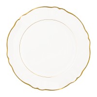 SOTTOPIATTO MOD. SUN AVORIO DOPPIO FILO ORO Ø cm 33