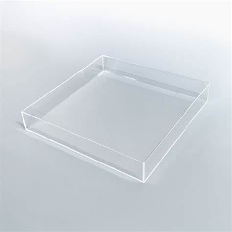 GUANTIERA VASSOIO PLEXIGLASS QUADRATO TRASPARENTE cm 30x30